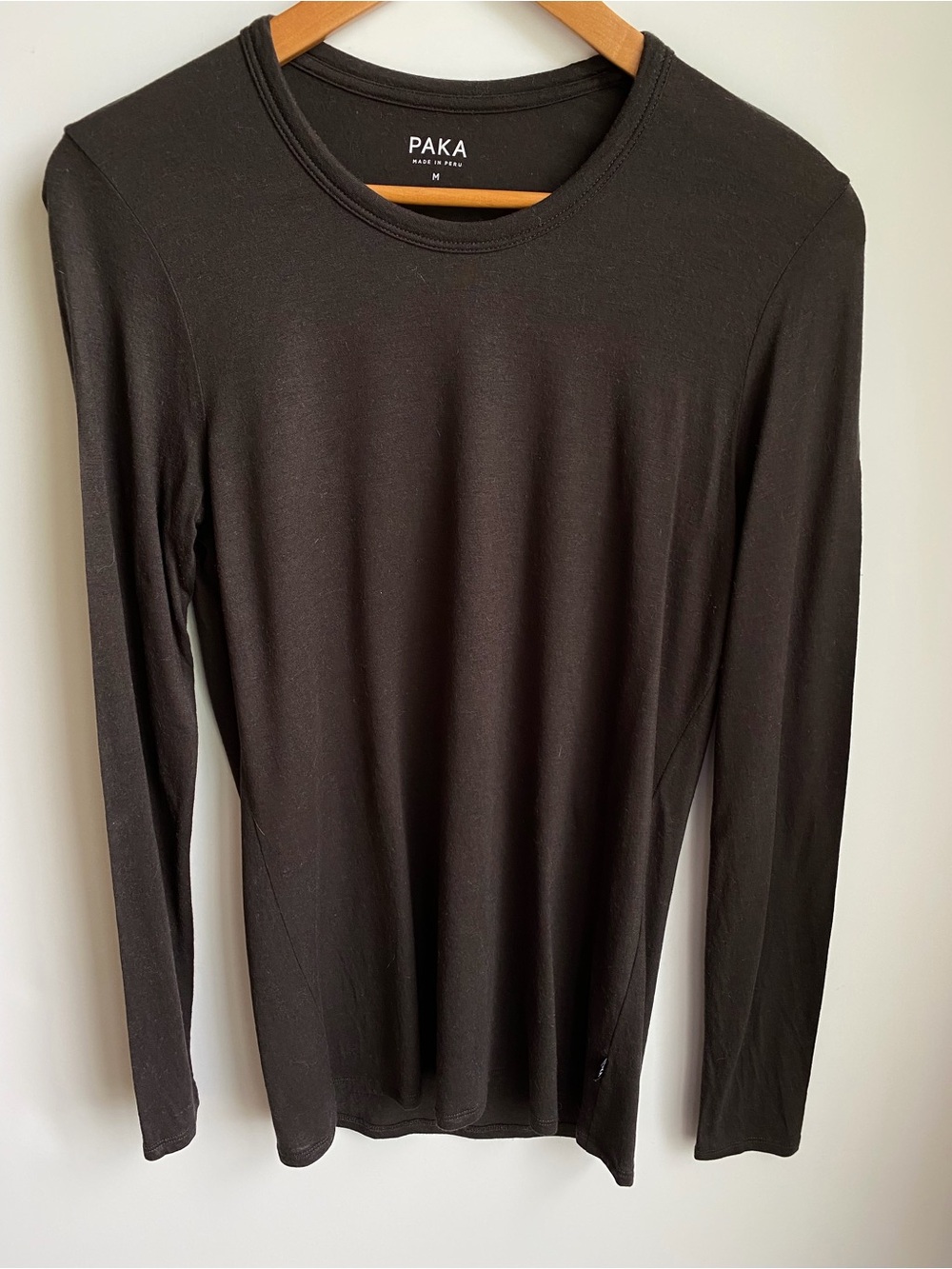 PAKA Tencel and Royal Alpaca Lightweight Baselayer Long Sleeve Top Womens M